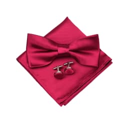 Fashion Bowtie Set Gifts For Men High Quality Bow Tie Handchief Cufflinks 3 Pcs Set Wedding Bussiness Suit Accessories