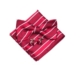 Fashion Bowtie Set Gifts For Men High Quality Bow Tie Handchief Cufflinks 3 Pcs Set Wedding Bussiness Suit Accessories