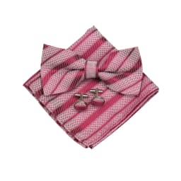 Fashion Bowtie Set Gifts For Men High Quality Bow Tie Handchief Cufflinks 3 Pcs Set Wedding Bussiness Suit Accessories