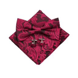 Fashion Bowtie Set Gifts For Men High Quality Bow Tie Handchief Cufflinks 3 Pcs Set Wedding Bussiness Suit Accessories