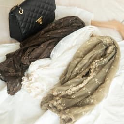 New Lace Long Scarf Embroidery Enlarged Thin Silk Fashion Literary and Retro Shawl Clothing with Korean Version