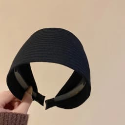 New Vintage Kintting Cloth Headbands for Women Solid Color Wide Stripe Hairband High Skull Top Nonslip Elegant Hair Accessories