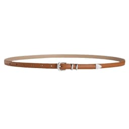 Silver Pin Buckle Thin Belt For Women Fashion Trend Versatile Jeans Accessories Girdle Gothic Retro Simple Pu Leather Waistband