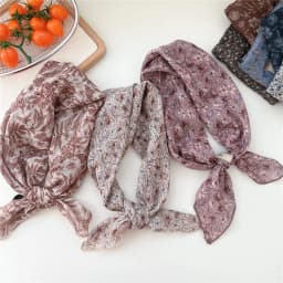 60cm Flower Print Cotton Bandanas Square Scarf Women Girls Headband Accessories Hairscarf Hairscarf