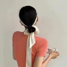 200*5cm Elegant Solid Color Long Ribbon Neck Scarf Women Dinner Party Headband Strip Narrow Decoration Scarf Neck Tie