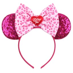 New Valentine's Day Mouse Ears Headband For Girls Women Sequins Love 5"Bow Hairbands Festival Party DIY Hair Accessories Femmes