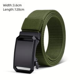 The New Men's 125cm Buckle Belt Nylon Braided Lightweight Breathable Daily Commuter Men's Belt