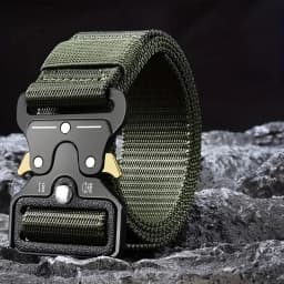 The New Men's 125cm Buckle Belt Nylon Braided Lightweight Breathable Daily Commuter Men's Belt