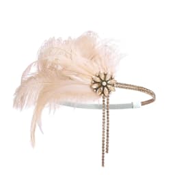 1920s Gatsby Party Rhinestone Beaded HairBand Vintage Charleston Headpiece Women Flapper Feather Headband Hair Accessories