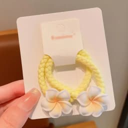 2/5PCS New Resin Hair Clip Mini Sweet Headrope Cherry Blossom Hair Accessories Girls