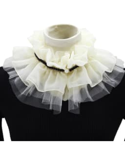 Ladies Ruffles Stand Shirt Scarf Fake Collar Sweater Decorative Collar Detachable Lace Blouse Doll Collar Neckwear For Women