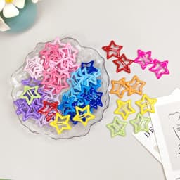 10-20 Pieces Y2K Dopamine-style Star Hairpins For Women. Bangs Clips, Side Clips Ffor Broken Hair. Five-pointed Star BB Clips,