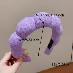 1/5pcs ZYFHTT Simple Cloud Sponge Headband for Women Candy Color Wide Hair Band Fashion Girl Face Hair Hoop Hair Accessory