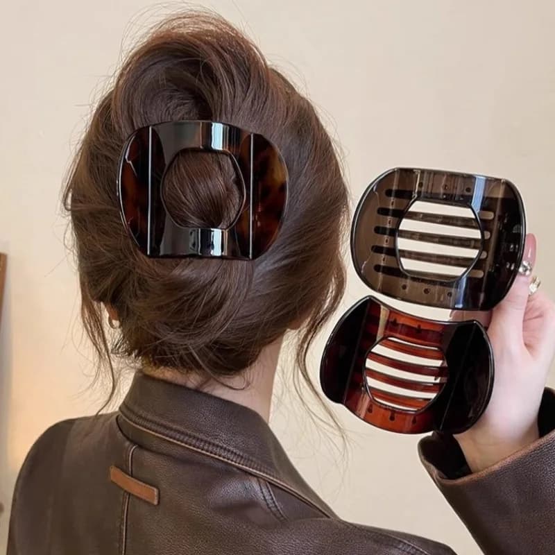New Korean Acetic Acid Hair Clip Hair Accessories Women's Spoon Clip Spring Clip Leopard Hair Clip Top Clip Simple Headpiece