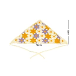 1 pcs women's hair scarf fashionable sweet rustic style knitted flower triangular headscarf cute kawaii Ladies' hair accessories