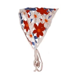 1 pcs women's hair scarf fashionable sweet rustic style knitted flower triangular headscarf cute kawaii Ladies' hair accessories