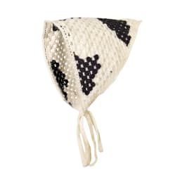 1 pcs women's hair scarf fashionable sweet rustic style knitted flower triangular headscarf cute kawaii Ladies' hair accessories