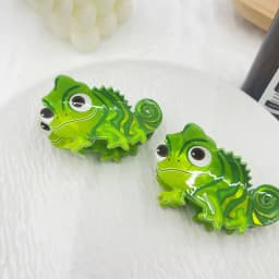 1pc new cartoon cute dinosaur green lizard hair clip back of the head hair clip shark clip