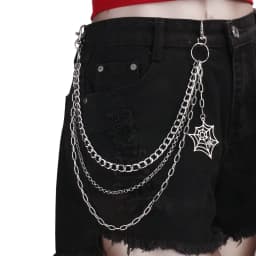 Trendy Punk Metal Pants Chain Fashion Hip Hop Spider Web Pendant Waist Chain JEANS Chain Accessories Gifts For Men Women