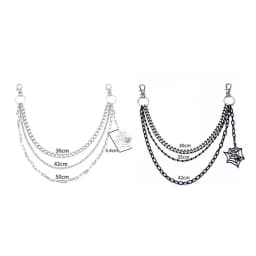 Trendy Punk Metal Pants Chain Fashion Hip Hop Spider Web Pendant Waist Chain JEANS Chain Accessories Gifts For Men Women
