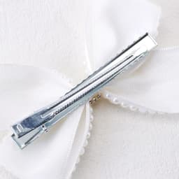 Trendy White Pearls Bow Hair Clips Sweet Beads Rhinestone Hairpin Bownot Barrette For Girl Children Korean Headdress Accessories