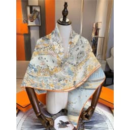 130Cm Winter New Fubao Dream Versatile Imitation Silk Hairy Girl Travel Shawl Warm Scarf Decorative Large Square Scarf
