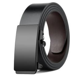 New Genuine Men's PU Belt Luxury Brand Automatic Buckle Soft Belt Work Pants Denim Belt Business Fashion