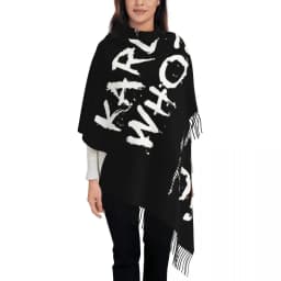Custom Printed Karl Who Scarf Men Women Winter Warm Scarves Shawls Wraps
