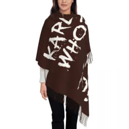 Custom Printed Karl Who Scarf Men Women Winter Warm Scarves Shawls Wraps