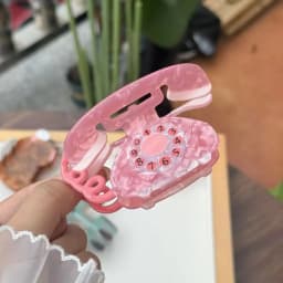 1pc Women's Guitar,Electromobile,Antique Telephone,Mantis and Tank Acrylic Hair Claw Hair Accessory