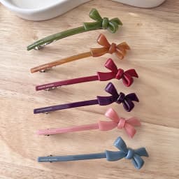 Korea France 3D Bow Spring Clip Versatile Princess Hair Clip One Word Clip
