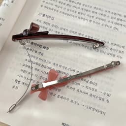Korea France 3D Bow Spring Clip Versatile Princess Hair Clip One Word Clip