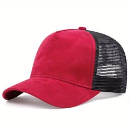 Unisex 5 panel Mesh Suede Trucker Hat Men Baseball Cap Spring Summer Breathable Sports Hats