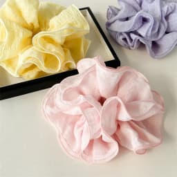 Korean Fashion Scrunchies For Women Heigh Elastic Hair Ties Ponytail Holder Headwear Double Fold Scrunchie Girl Hair Accessories