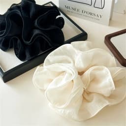 Korean Fashion Scrunchies For Women Heigh Elastic Hair Ties Ponytail Holder Headwear Double Fold Scrunchie Girl Hair Accessories