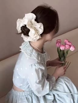 Korean Fashion Scrunchies For Women Heigh Elastic Hair Ties Ponytail Holder Headwear Double Fold Scrunchie Girl Hair Accessories