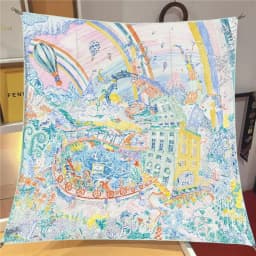 90*90CM Kerchief Four Seasons Luxury Square Silk Scarves Europe And America Fashion Bandannas New Twill Print Sunscreen Shawls
