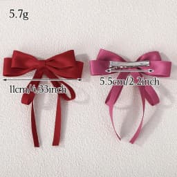LOVEKIKI 2PCS Elegant Double Layer Ribbon Bows Hair Clip for Girl Boutique Headwear Hairgripes Long Tassel Ponytail Hairclip