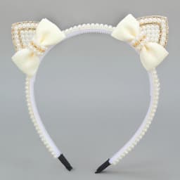 Cat Ear Headbands Sweet Cute Ears Elegant Pearl Bow Hairband For Girls Sweet Head Band Children Kid Hair Hoop Accessories Tiara
