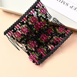 Easy Hair Accessories Stretchy Magic Beads Double Hair Comb Hair Combs Clips Elasticity