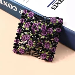 Easy Hair Accessories Stretchy Magic Beads Double Hair Comb Hair Combs Clips Elasticity
