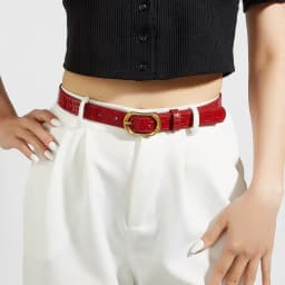 2025 New Belt Women's Korean Edition Decoration Paired with Wine Red Jeans Multi Functional Fashion Belt for Women