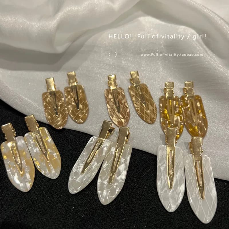 Korea Acetic Acid Seamless Hairpin Side Bangs Broken Hair One Word Seamless Hairpin Makeup Clip Hair Accessories Headwear Female