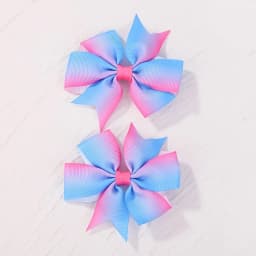 2pcs Girls Cute Printing Dot Bows Hair Accessories Hair Clips Handmade Bows Clips Hair Pin Kawaii Child Accessories