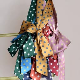 2025 New Spring Polka Dot Long Scarf Preppy Chic Polyester Red Butterfly Narrow Ribbon Bowknot Bag Accessories 180cm Cravat Gift