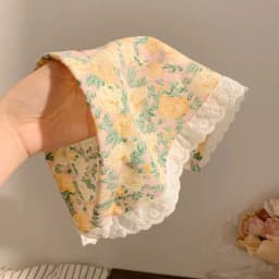 2025 Lace Headband Scarf for Women French Style Triangle Bandana with Integrated Headwrap Pastoral Chic Hair Accessory