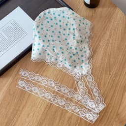 2025 Lace Headband Scarf for Women French Style Triangle Bandana with Integrated Headwrap Pastoral Chic Hair Accessory