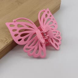 9cm Sweet Women Girl Young Fashion Gift Back Head Clip Hairpin Candy Color Single Layer Hollow Wing Antennae Butterfly Hair Claw