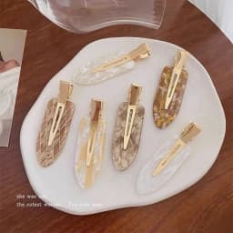 4pcs Simple Mixed Color Hair Clips Side No Trace Bangs Duckbill Clips Elegant Ladies Headwear Hair Accessories