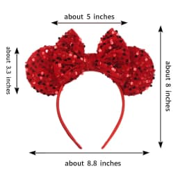 Disney Mickey Mouse Ears Headband Colorful Scales Sequins Bows Headbands for Kids Girls Women Hair Accessories Adults Hairbands